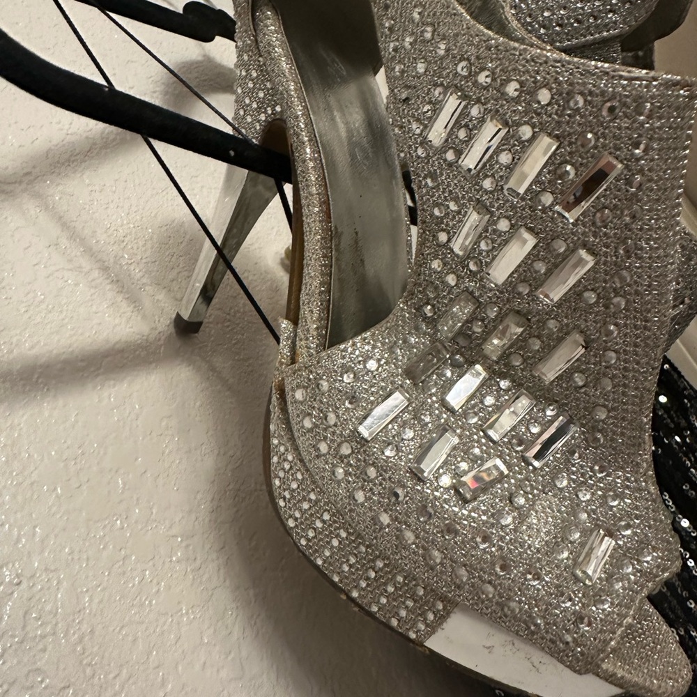 Sparkling Silver Women's Heels